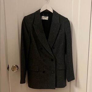 Babaton Charcoal Double-Breasted Blazer